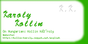 karoly kollin business card